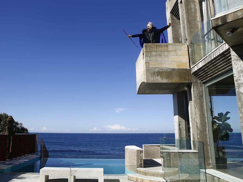 Finder.com.au founder Fred Schebesta in his "Castle by the Sea" at South Coogee. Picture: John Appleyard