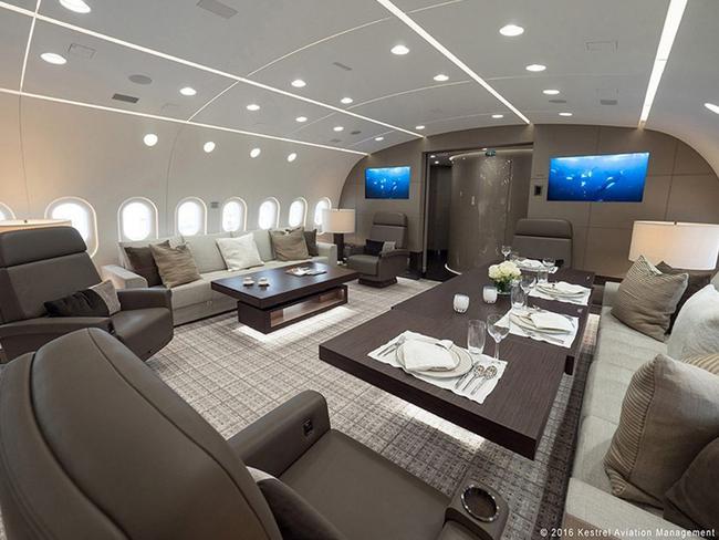 Is this really a plane? Inside the VVIP Dreamliner B787 Dreamjet. Picture: Kestrel Aviation Management