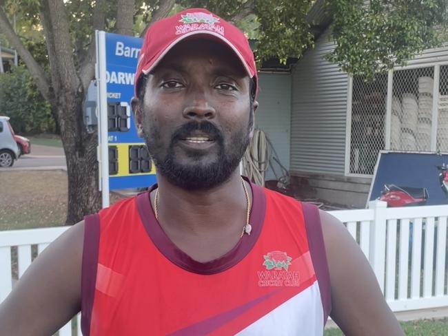 Madura Weerasinghe took crucial wickets against Darwin at Kahlin Oval in the semi-final. Picture: Ben Cameron