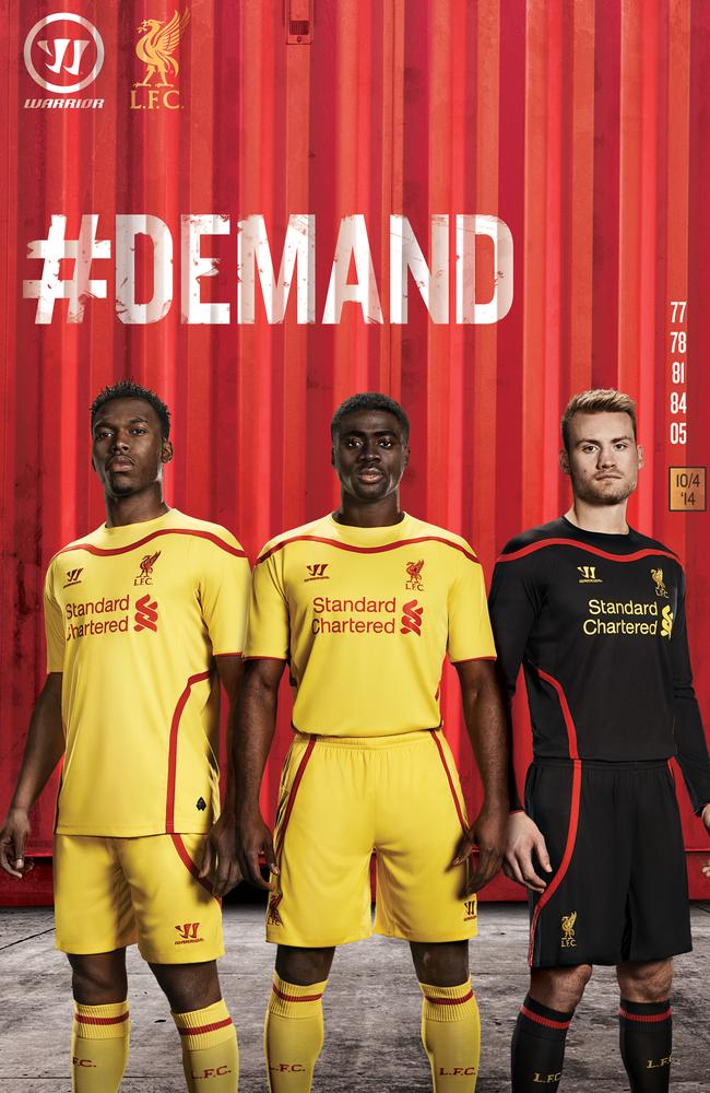 Liverpool’s 2014-2015 away kit.