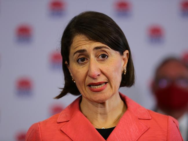 SYDNEY, AUSTRALIA - NewsWire Photos DECEMBER 28, 2020. NSW Premier Gladys Berejiklian provides a COVID-19 update at a press conference at Martin Place in Sydney Australia. Picture: NCA NewsWire / Gaye Gerard