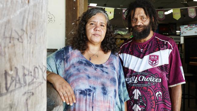 Kuranda locals Nat Griffin and Leon Hill are disappointed to see the increase in youth crime in the tourist town. Picture: Brendan Radke