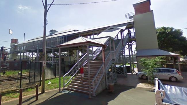 Susan M Hall, 56, exposed herself to a young family at St Marys train station before pouring a liquid on a two-year-old girl in a pram. Picture: Google.