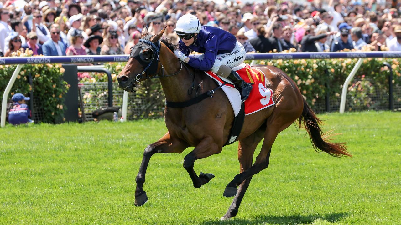 The Map winning the The Macca’s Run on Melbourne Cup Day last year. Picture: George Sal/Racing Photos