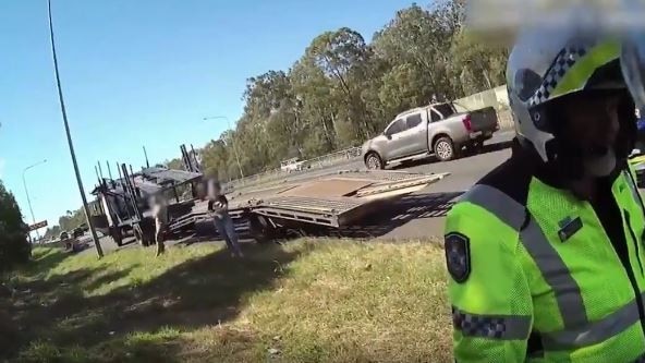 A Sydney truck driver and his passenger have been fined for allegedly sneaking across the Queensland border. Picture: Queensland Police Service