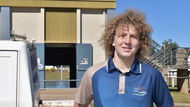 Bayside Christian College student Moses Fisher, 15, said he’s glad the program can teach his friends how to be road safe. Picture: Isabella Magee