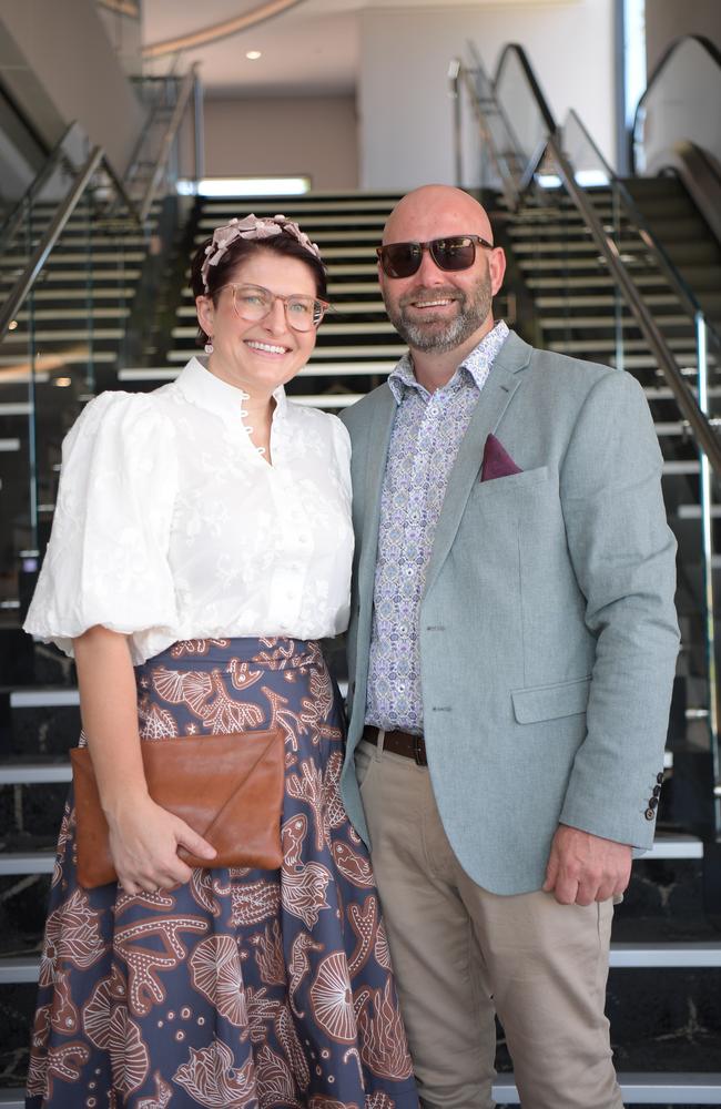 Jodie Penhall and Nathan Fairall ready for a big day at Darwin Turf Club. Picture: (A)manda Parkinson