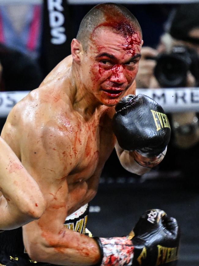 Tszyu will make his comeback from a bloody battle with Sebastian Fundora. Picture: Getty