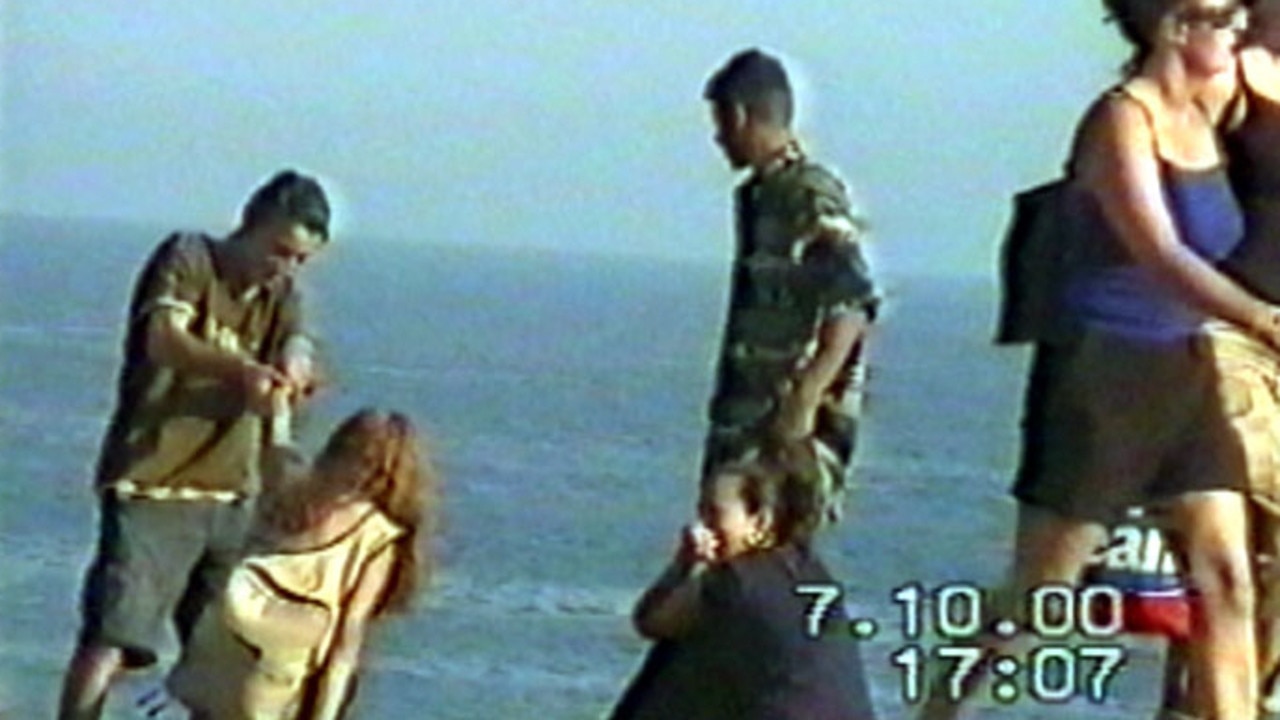 Police surveillance pictures of Mohammed Skaf (left) on Bondi Beach before his arrest for the Sydney 2000 gang rapes.