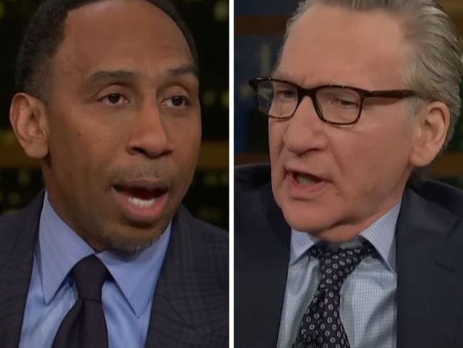 Stephen A. Smith and Bill Maher discussing the presidential election.