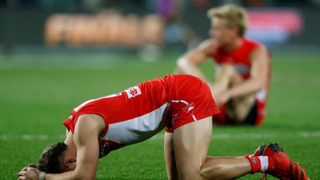 The first finals experience for many Swans ended in heartbreak.