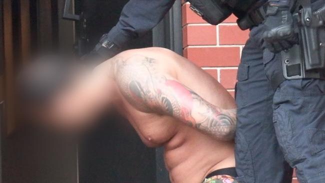 Supplied images of Strike Force Culti raids and arrests. Picture: NSW Police