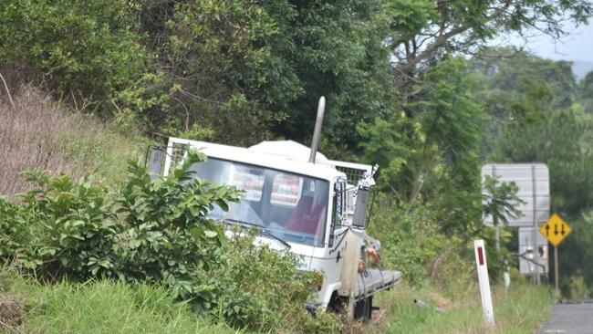 The truck ran off the road just outside of Alstonville. Picture: Tessa Flemming