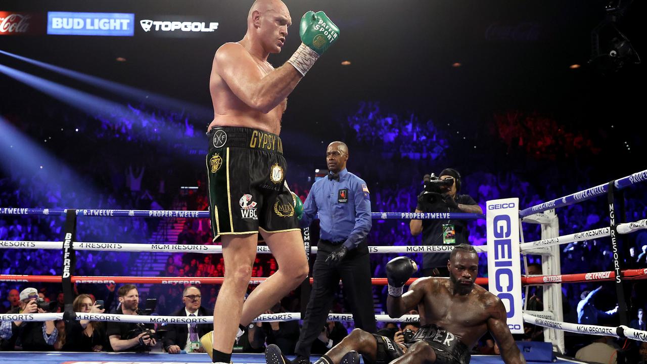 Fury dominated Wilder in their most recent bout against each other. (Photo by Al Bello/Getty Images)