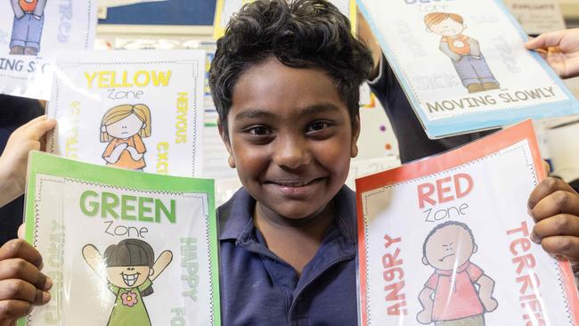 Glen Osmond Primary school student Adam (9) is also taking part. Picture: Kelly Barnes