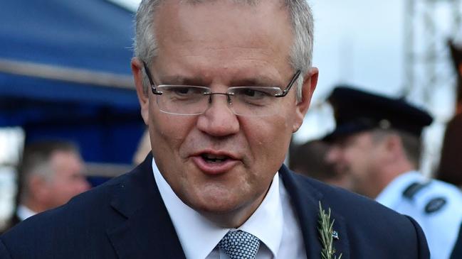 Scott Morrison in Townsville yesterdy. Picture: AAP