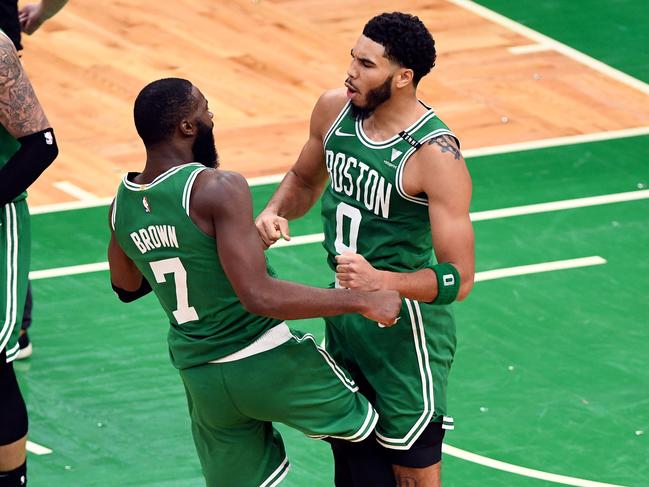 Jaylen Brown and Jayson Tatum have powered the Celtics. Picture: Getty Images