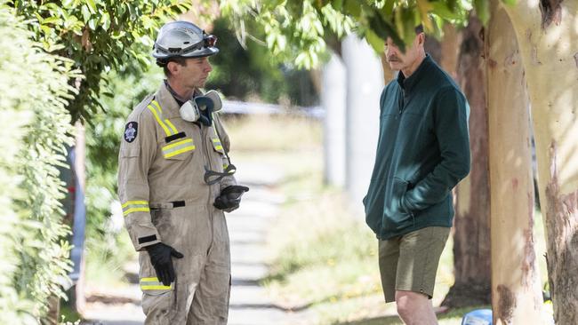 Firefighters were called to the blaze. Picture: Jake Nowakowski