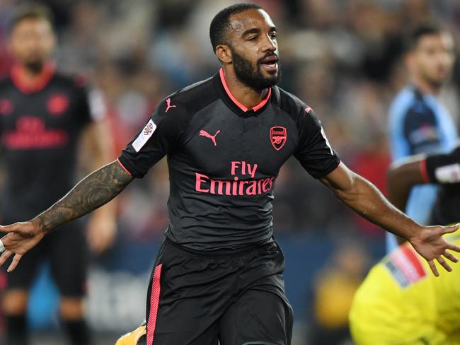 Striker Alexandre Lacazette scored on his Arsenal debut.