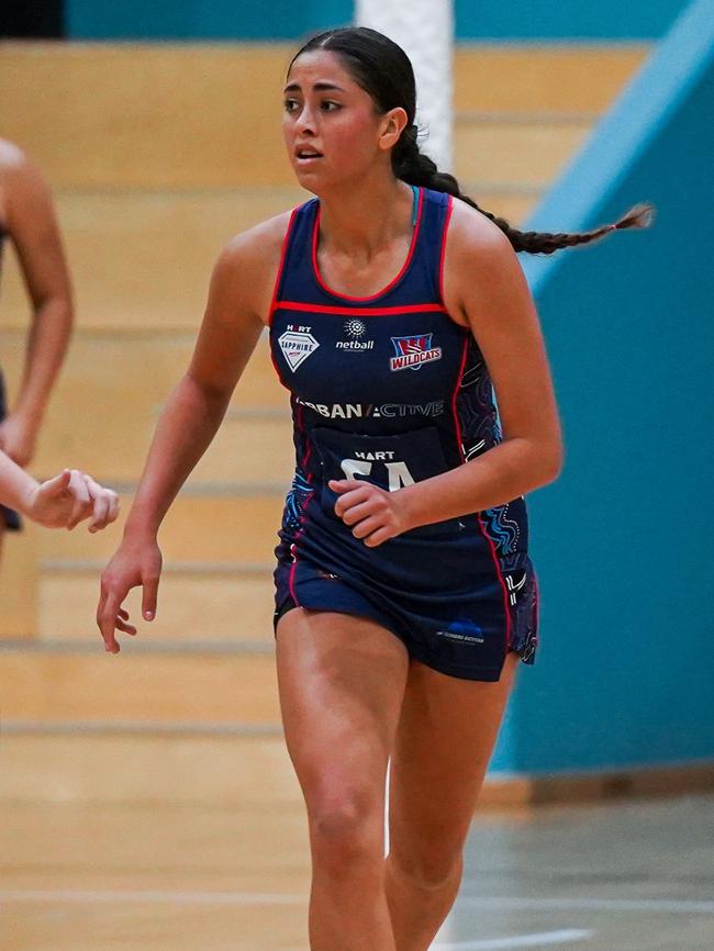 Wildcats netball in HART Sapphire Series, pictured: Kydan Tuapou Credit: KWP Studios Flagstone