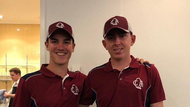 Tobias (Toby) Snell and Noah McFadyen when they represented the Queensland under 19s together.