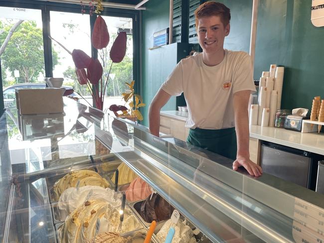 Masika staff member Oli Pastill at the ice creamery's store in Ringwood North. Picture: Kiel Egging.