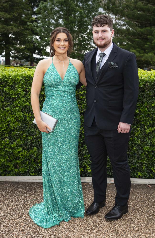 Sasha Lloyd-Jones and Tristan Wolff at Centenary Heights State High School formal at Picnic Point, Friday, November 15, 2024. Picture: Kevin Farmer