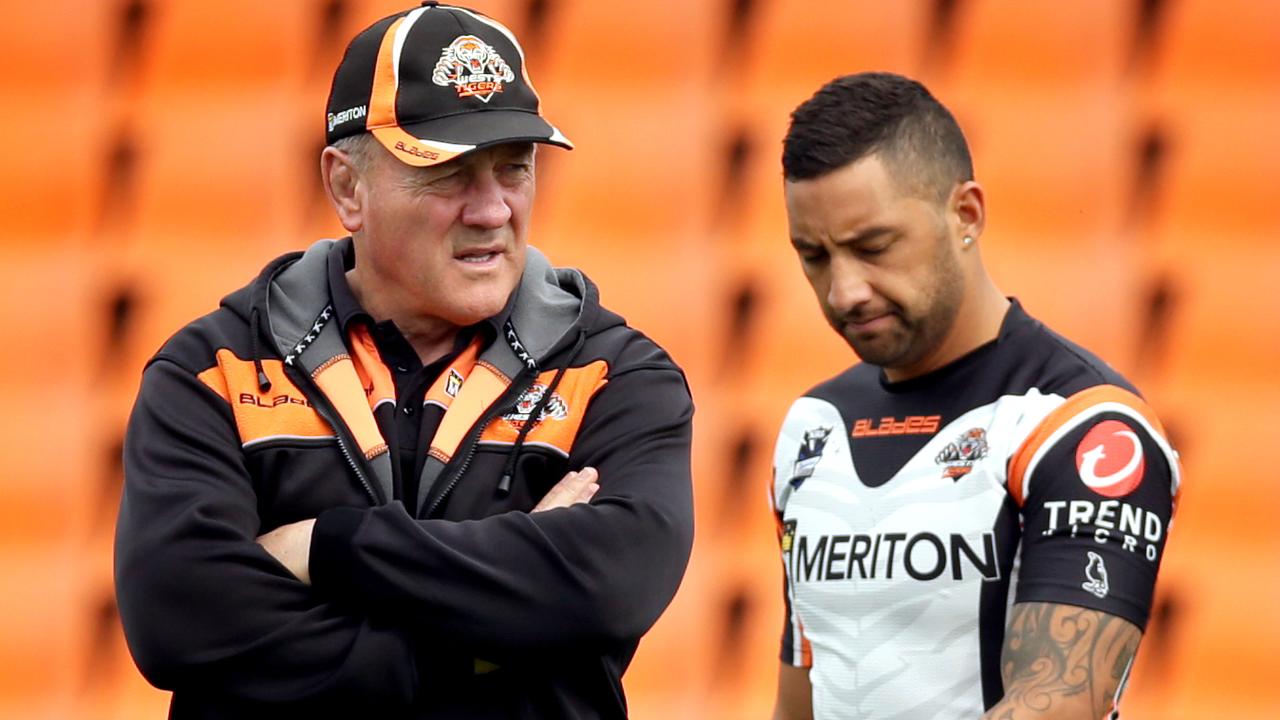 Benji Marshall (right) is calling for Tim Sheens (left) to return to coaching. Picture: Gregg Porteous