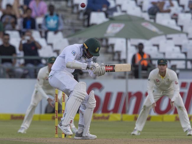 Rabada toughed it out to remain unbeaten at stumps.