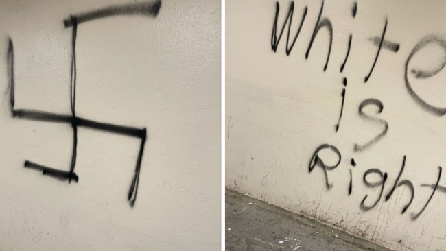 Anti-semitic graffiti in South Brisbane.