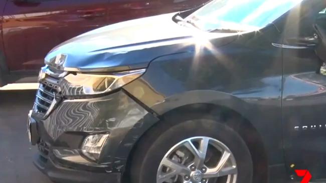 Joel Mark Healy was arrested in Penrith after allegedly being involved in a hit-and-run rampage across Sydney. Picture: 7 News