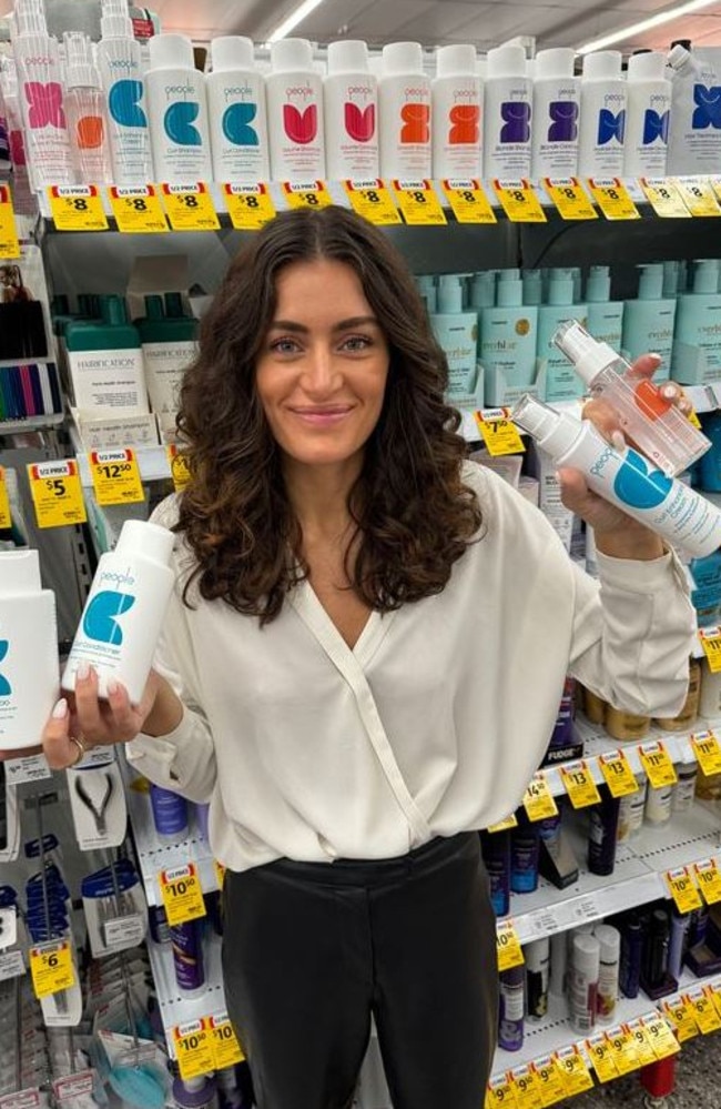 Katherine Ruiz created People Haircare after stating she ‘struggled’ to buy products for her curly hair that worked. Picture: Supplied