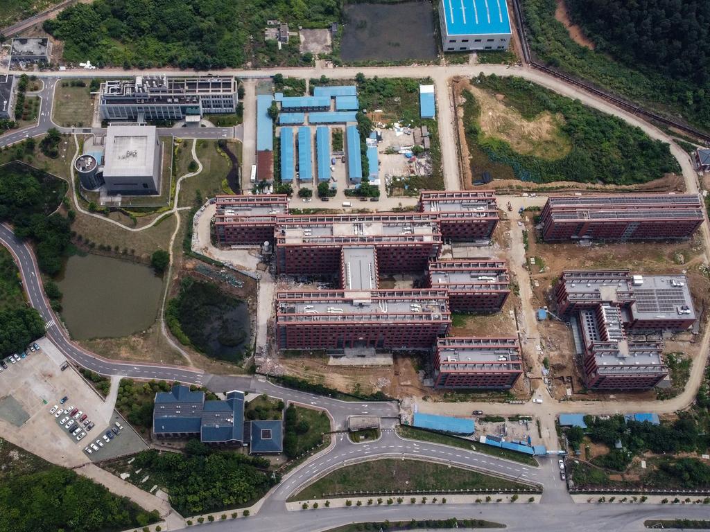 The P4 laboratory (centre L) on the campus of the Wuhan Institute of Virology in Wuhan in China's central Hubei province. The review will focus on the source of the virus, which conspiracy theorists believe may have escaped from this lab. China has denied it. Picture: Hector RETAMAL / AFP.