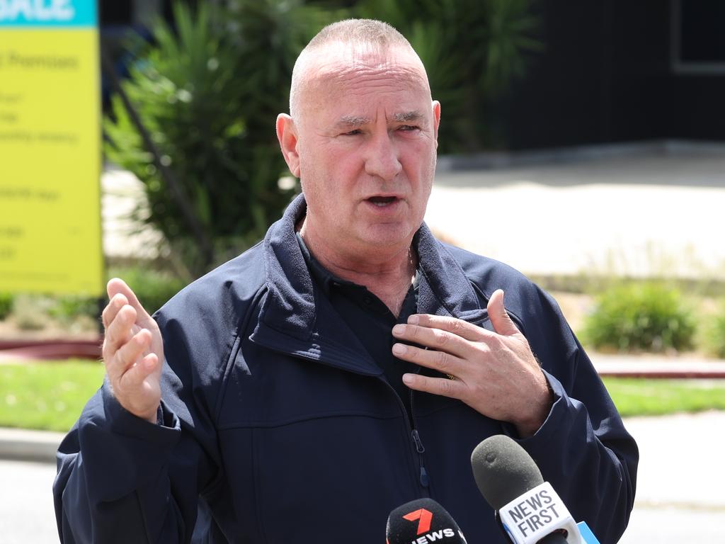 Victorian firefighters union boss Peter Marshall. Picture: Ian Currie