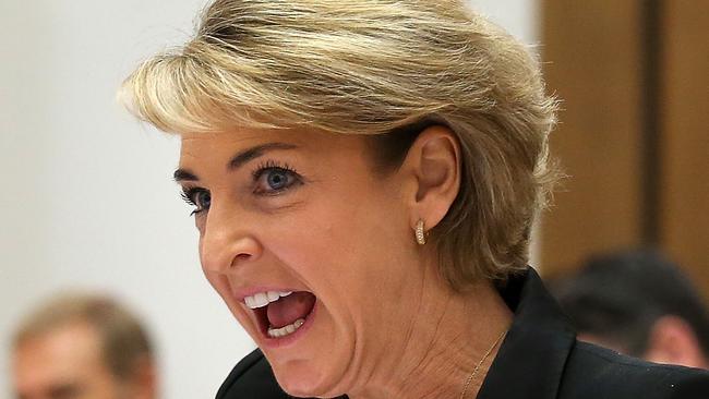 Minister for Jobs and Innovation Senator Michaelia Cash appearing at a Senate Employment Legislation Committee at Parliament House in Canberra. Picture Kym Smith