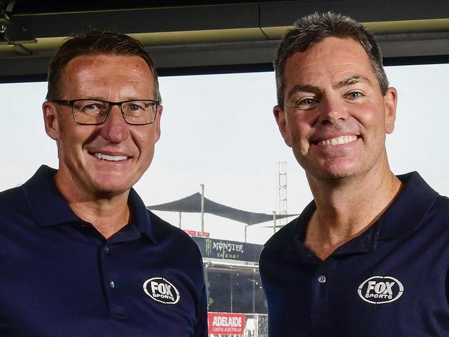 27.2.19-  Fox Sports commentator commentator Mark Skaife will be joined by new commentator  Craig Lowndes at the Adelaide 500 this weekend. Pictured in the Fox Sports Studio, Pitt lane. Picture: Bianca De Marchi