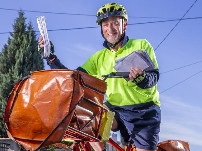 MELBOURNE, AUSTRALIA - Herald Sun Photos January 12th, 2021: Thanks a Million - Postie. Postal worker John Augello.Picture by Wayne Taylor