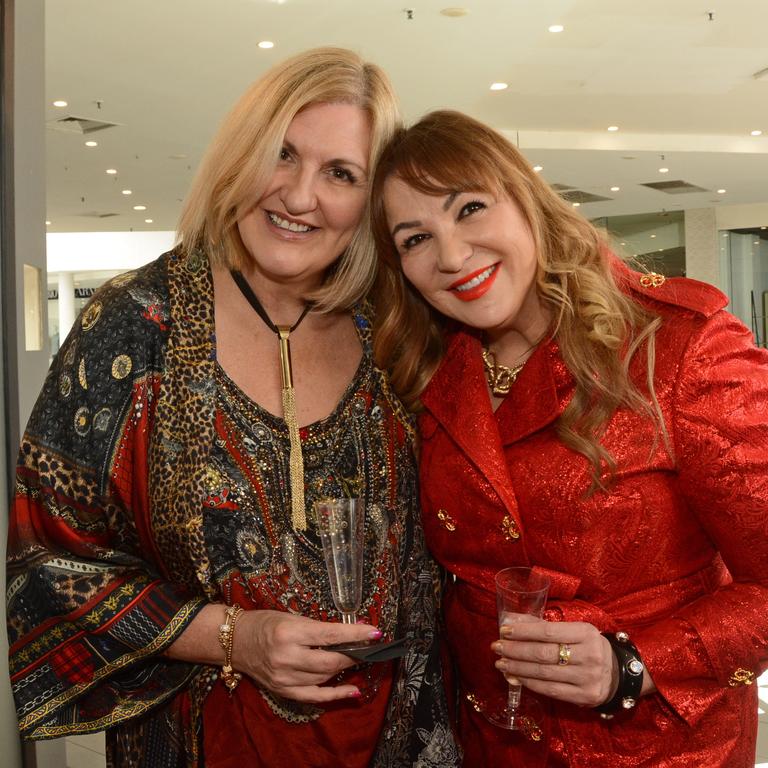 Leonie Douglas and Susie Mather at opening of Sonia Stradiotto Couture store, Marina Mirage. Picture: Regina King