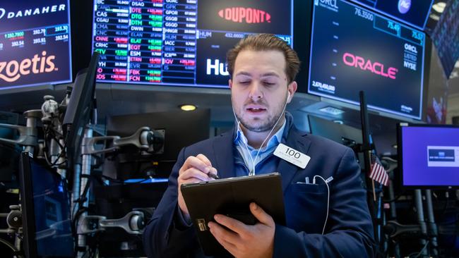 A trader works on the floor of the New York Stock Exchange (NYSE) in New York, U.S., on Monday, Feb. 28, 2022. Investors are facing a risk most of them have never seen in their lifetimes -- a major crossborder war in Europe -- and that’s wreaking havoc across financial markets. Photographer: Michael Nagle/Bloomberg