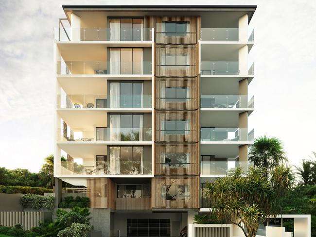 Citimax Property Group's Matthew Bond and a render of its upcoming project, Ascend Apartments. Picture: supplied.