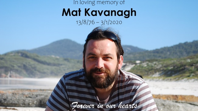 Mat Kavanagh died firefighting for Victoria. Source: Supplied