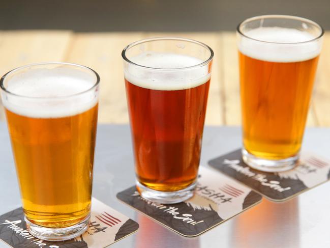 Freshwater Pale, Fire Within Amber, Hopsmith IPA. Dave Padden (blue shirt), Wesley White (fair hair) & Ben Galanos (dark hair), launched Akasha earlier this year and are taking part in the 11th Annual Australia Beer Festival - SydneyÕs ultimate celebration of beer and cider.