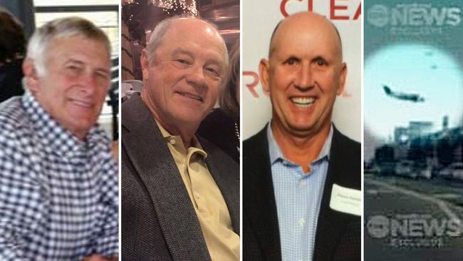 Three of the men who were killed in the plane crash: Greg DeHaven. Russell Munsch and Glenn Garland.