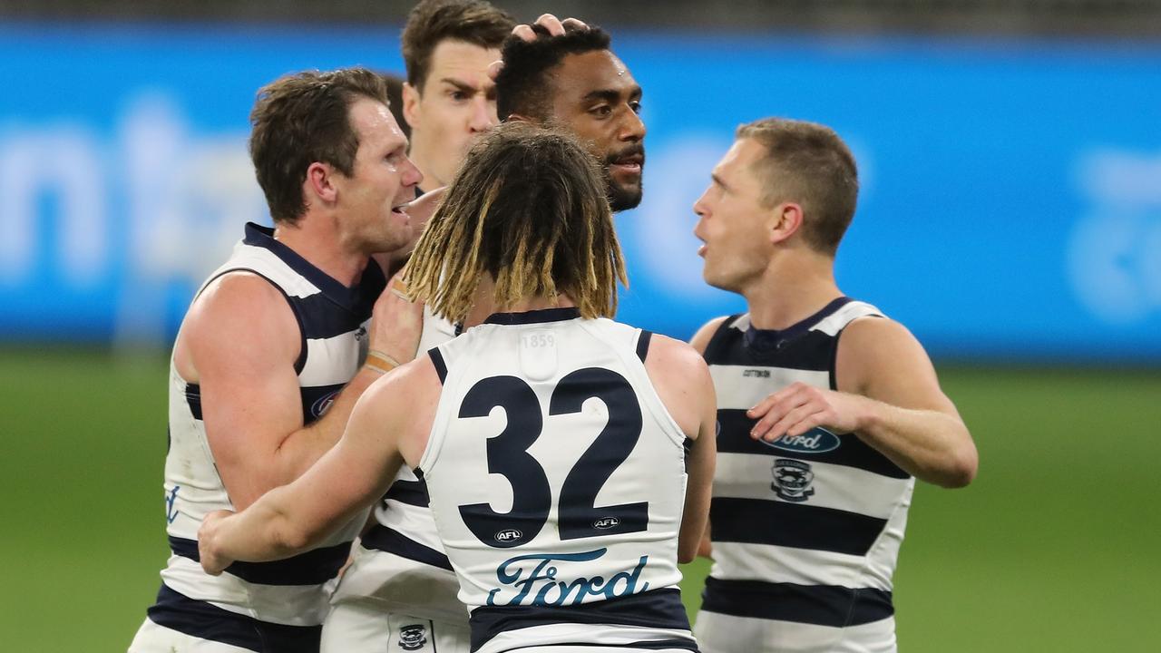 The Cats have an insane record of making preliminary finals. (Photo by Will Russell/AFL Photos via Getty Images)