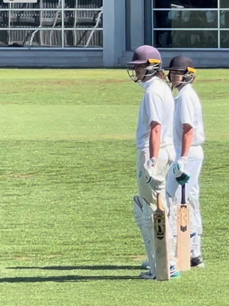 Sam Konstas and Lachie Russell opened the batting together at Cranbrook School. Picture: Supplied