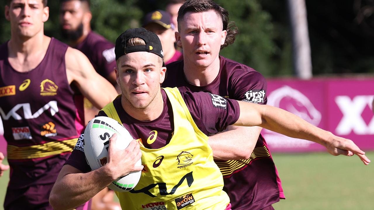 Blake Mozer trained with the Broncos’ top squad this season at just 17. Picture: Liam Kidston