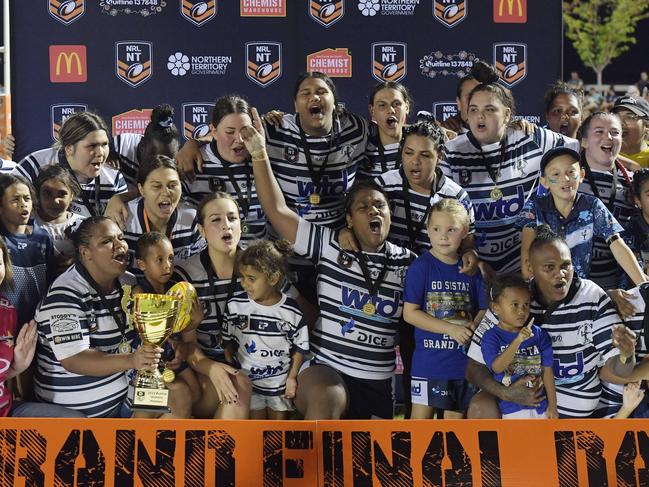 Darwin Brothers win the Womens NRLNT Grand Final 2022. Picture: (A)manda Parkinson