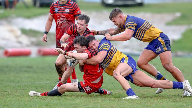 Strong Mullumbimby defence. Picture: DC Sports Photography