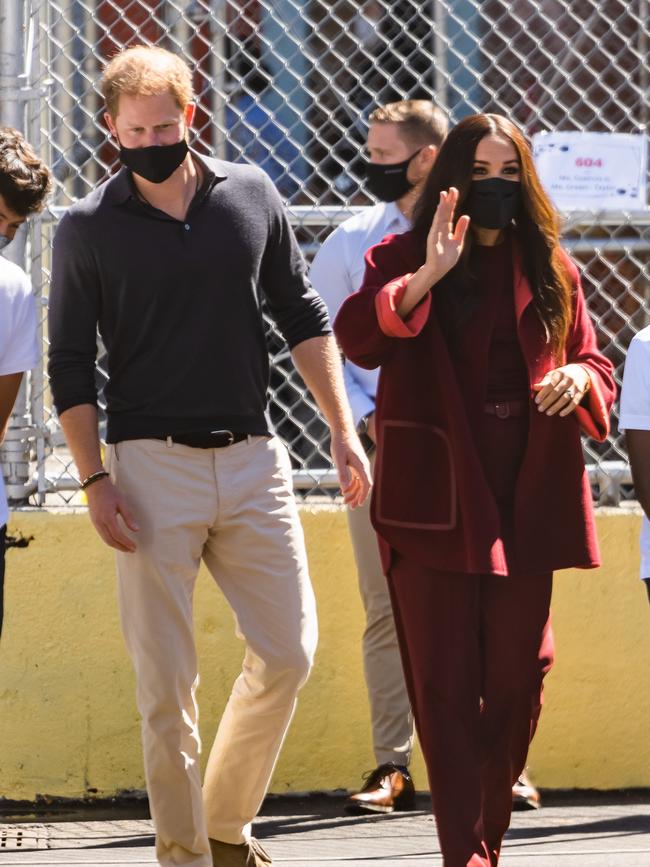 Meghan Markle and Prince Harry in Harlem in New York City. Picture: Supplied