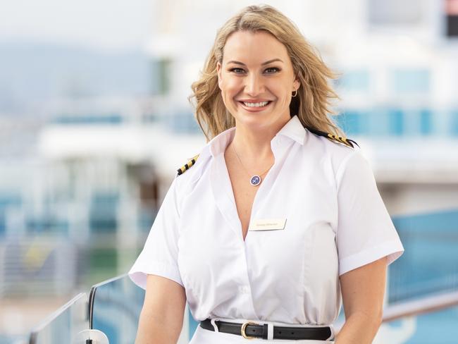 Hannah Ferrier in the new reality TV series The Love Boat.